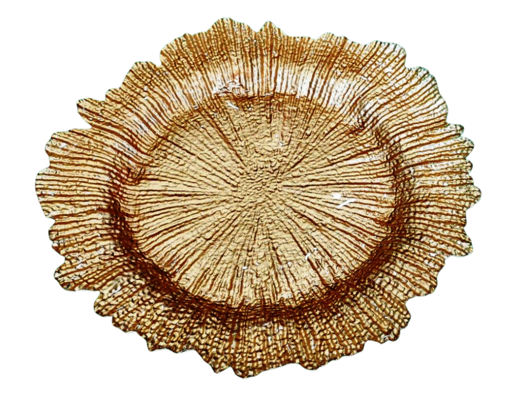 Dessous d&rsquo;assiette marron en verre/ LOCATION