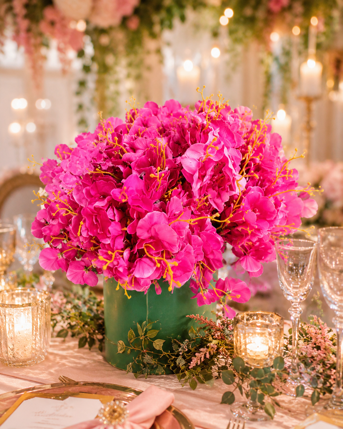 Fleurs artificielles roses / LOCATION – Image 3