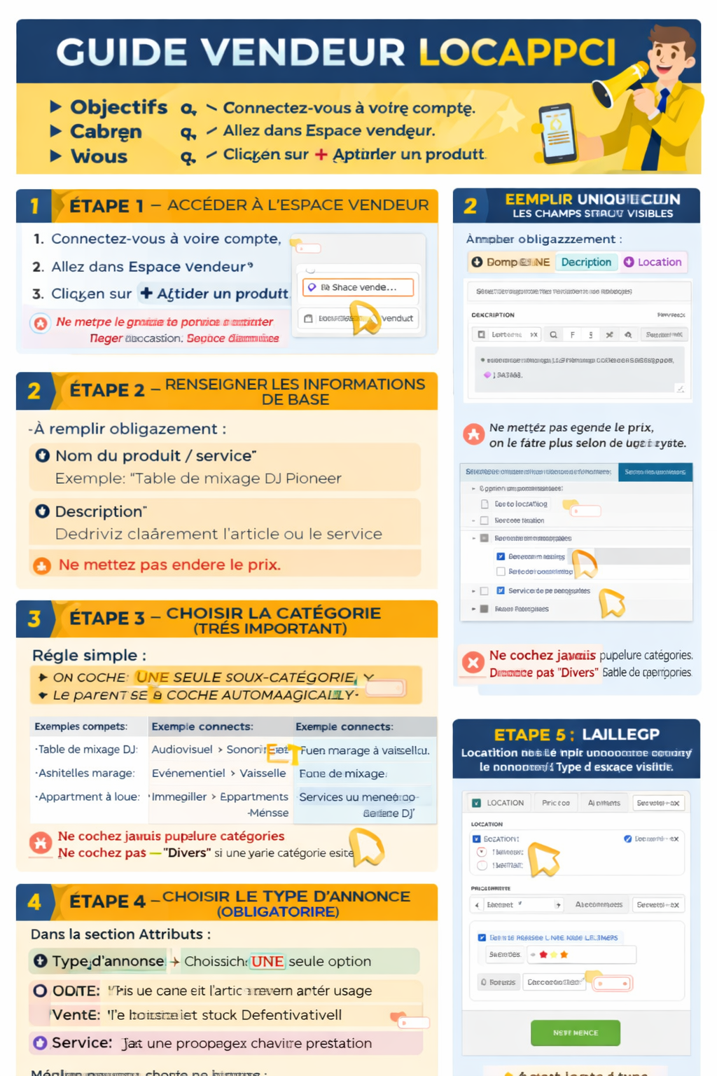 Guide vendeur Locappci - pas à pas