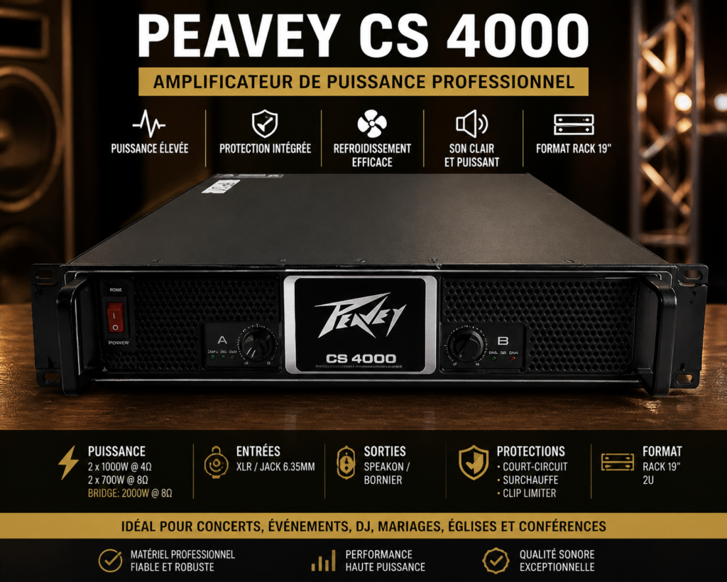 Amplificateur de puissance Peavey CS 4000 – Sono professionnelle