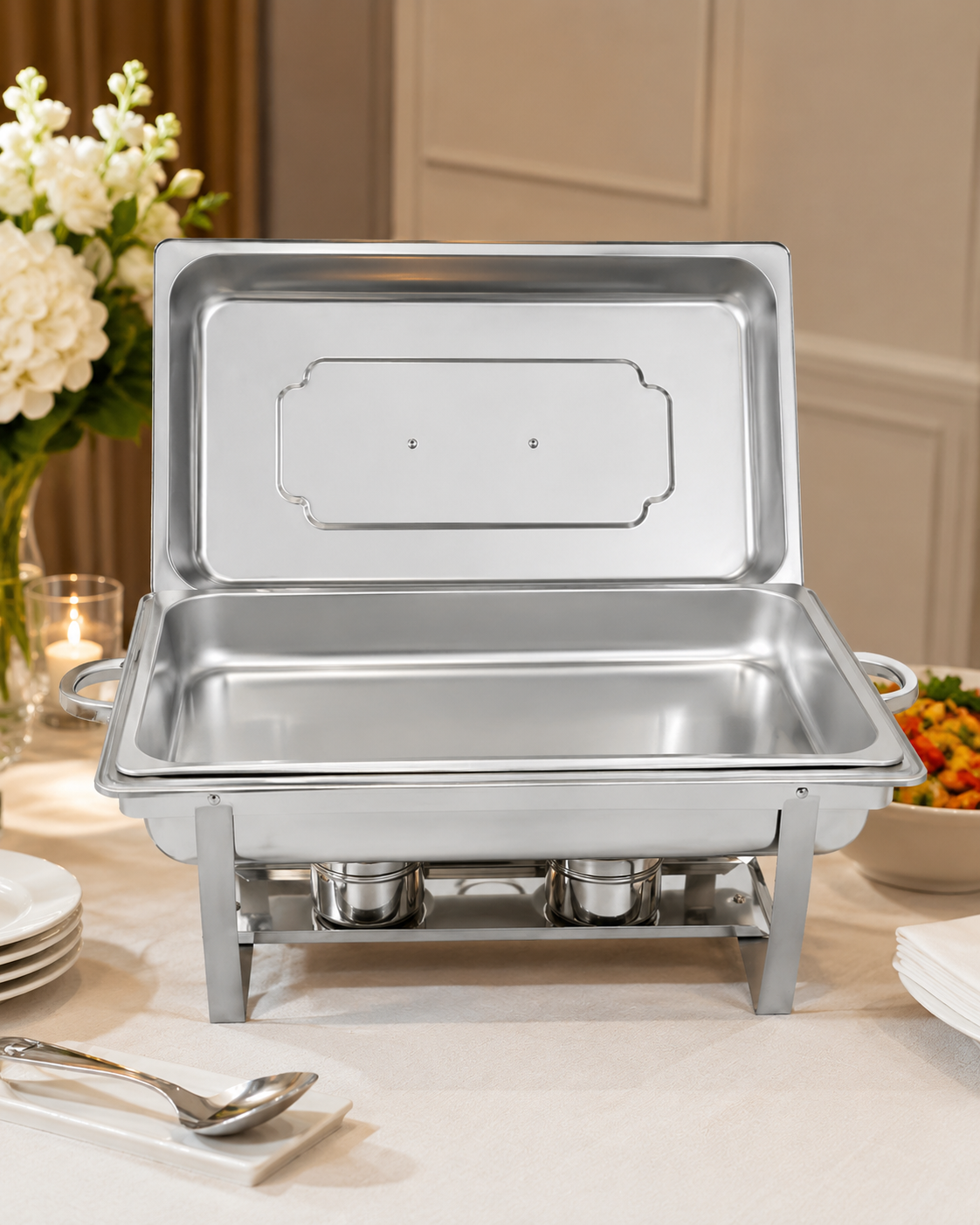 chafing-dishs en acier inoxydable Petits / LOCATION – Image 3