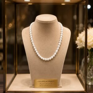 Collier Perla Élégance – Collier de perles blanches pour femme