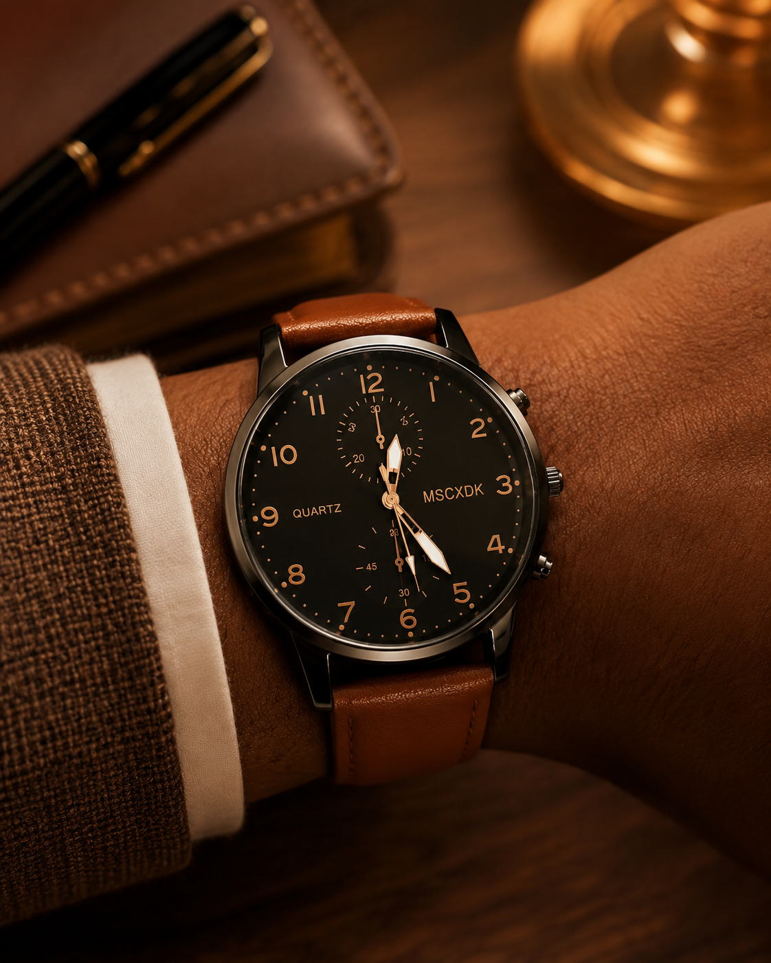 Montre Quartz MSCXDK – Marron – Image 3